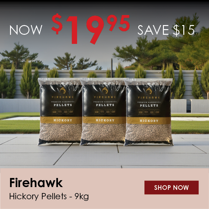 Now $19.95 Save $15 Firehawk Hickory Pellets - 9kg | Shop Now